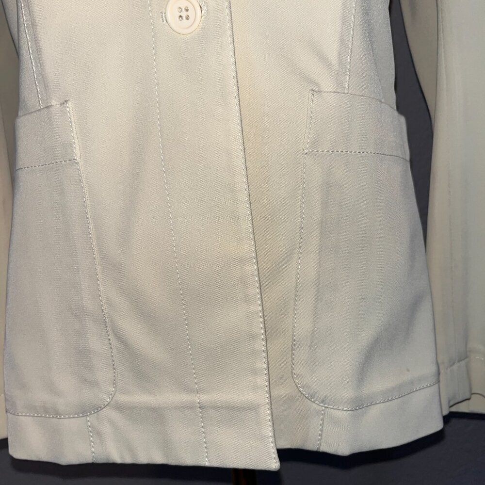 PRADA MADE IN ITALY UNILINED STRETCH SPORTY BLAZER JACKET in CREAM - EUC - IT 38 - Picture 5 of 16